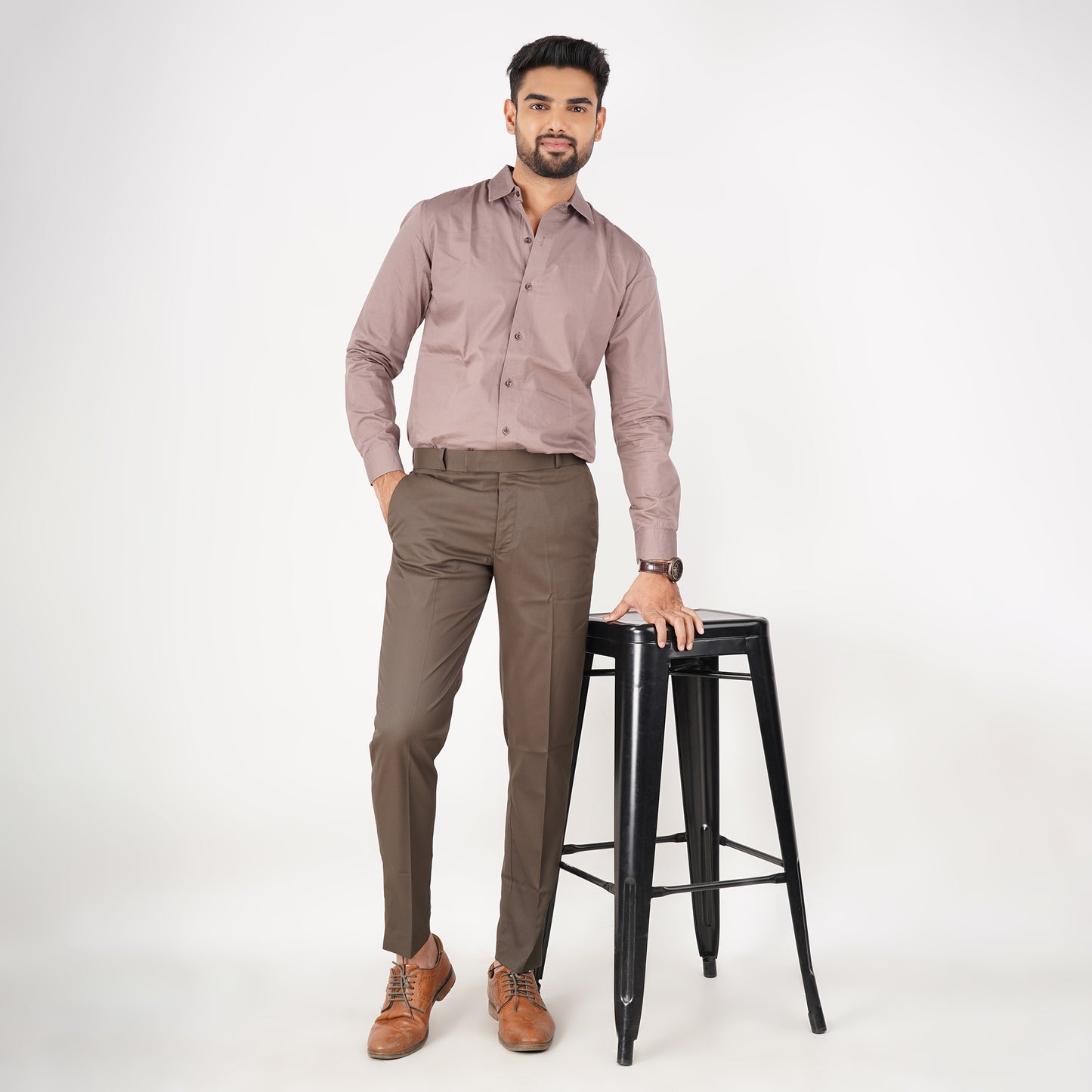 The Camyo Dark Brown Trouser