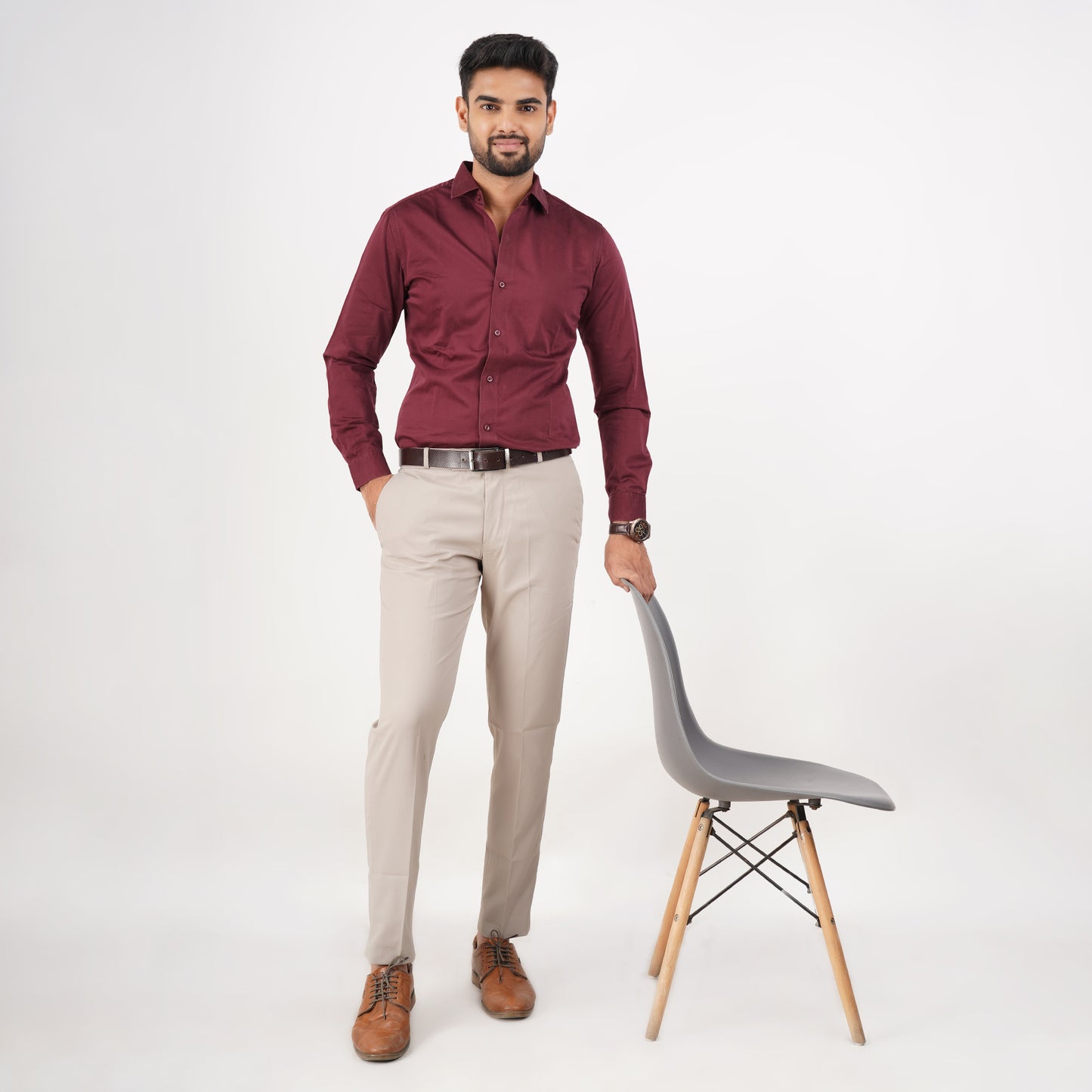 The Camyo Dark Brown Trouser